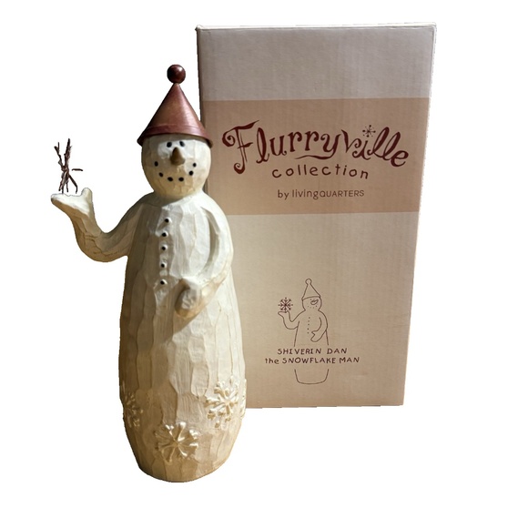 Shiverin’ Dan Snowflake Man Flurryville LivingQuarters Figurine w/ Box READ - Picture 15 of 15